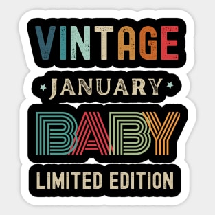 January Birthday Gift Sticker